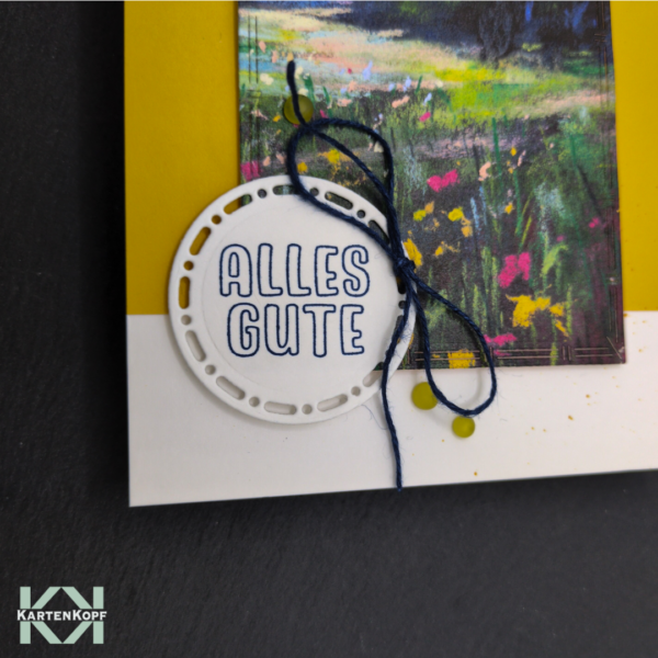 Frühlingshafte Karte mit Blumenwiesenmotiv - Alles Gute – Bild 2