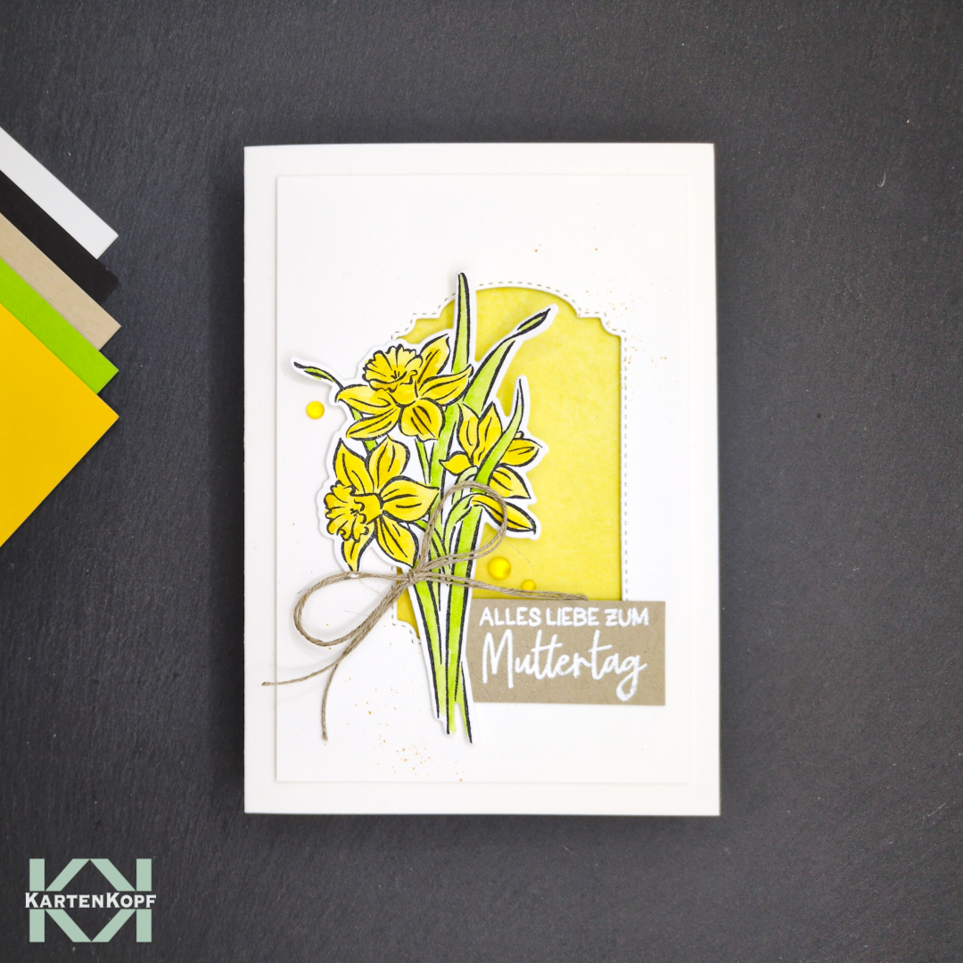 Muttertagskarte mit Osterglocken - Alles Liebe zum Muttertag
