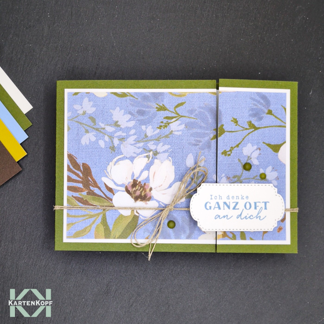 Grußkarte mit Gate-Fold-Mechanismus - Ich denke ganz oft an dich