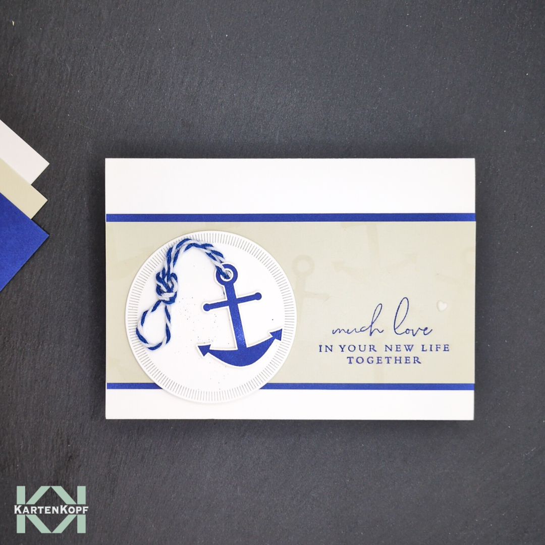 Maritime Hochzeitskarte - Much love in your new life together