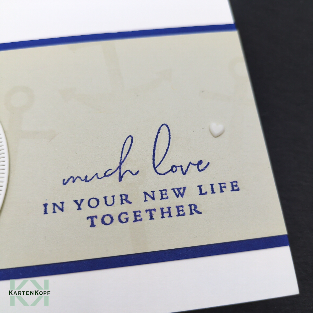 Maritime Hochzeitskarte - Much love in your new life together – Bild 2