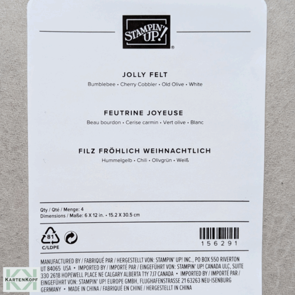 Filz Fröhlich Weihnachtlich, neu & OVP – Bild 2