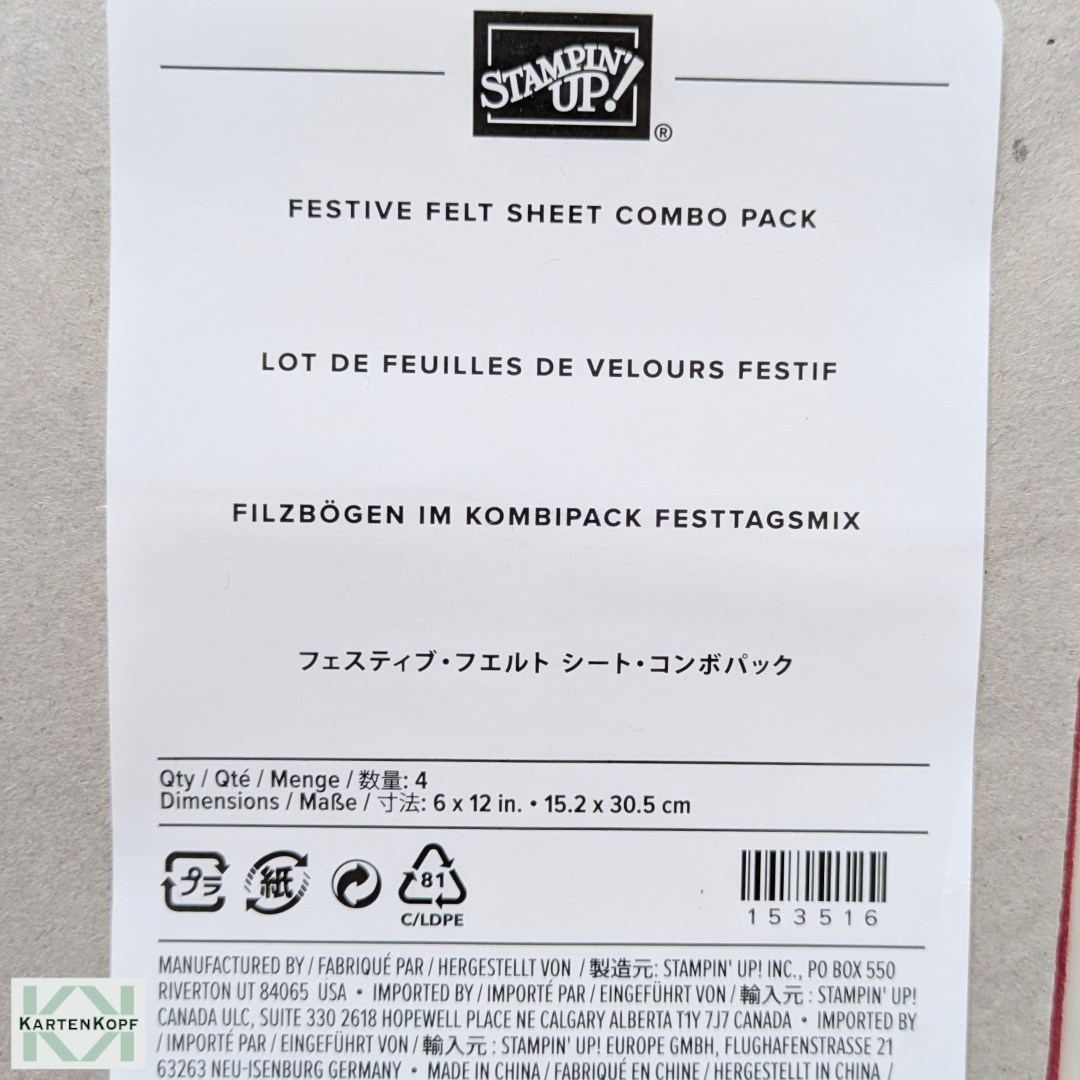 Filzbögen im Kombipack Festtagsmix, neu & OVP – Bild 2