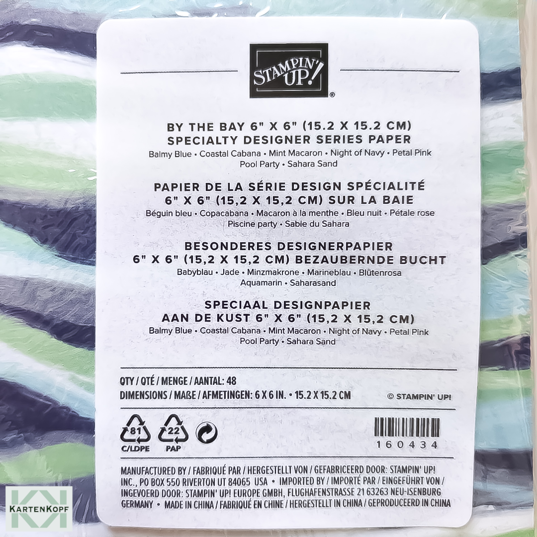 Besonderes Designerpapier 6" x 6" - Bezaubernde Bucht, neu & OVP – Bild 2